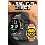 Akıllı Saat Titreşimli Pusula Nabız ve Tansiyon Ölçer NFC Uyumlu
