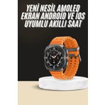 Akıllı Saat Unısex Zarif Görünümlü Titanyum Kasa Amoled Ekran Müzik Dinleme
