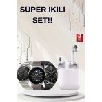 Akıllı Saat Ve Kulaklık Seti Dokunmatik Ekran 5.0 Bluetooth Bağlantılı Sesli Görüşme Mir98531327