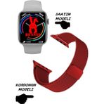 Akıllı Saat Wacht 8 Pro Nfc Özellikli Bt Konuşma Özellikli Akıllı Saat Wacht 8 Pro Demir Kordon - 45 mm - Kırmızı