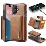 Akıllı Telefon Flip Kılıfı Cüzdan Kılıf iPhone 16 Kılıfı ile Uyumlu Erkek Kadın Cüzdan, Kablosuz Şarjlı Çıkarılabilir Manyetik Cüzdan Telefon Kılıfı Kart Yuvası Tutucu, RFID Engellemeli Flip Kickstand