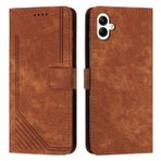 Akıllı Telefon Flip Kılıfı Galaxy A05 ile Uyumlu Bilek Kayışı Telefon Kılıfı Cüzdan Çevirmeli Telefon Kılıfı Kart Yuvası Tutucu Kapak Çevirin Telefon Kılıfı Galaxy A05 ile Uyumlu Flip Kılıflar(Brown)