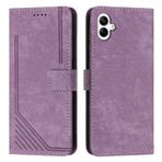 Akıllı Telefon Flip Kılıfı Galaxy A05 ile Uyumlu Bilek Kayışı Telefon Kılıfı Cüzdan Çevirmeli Telefon Kılıfı Kart Yuvası Tutucu Kapak Çevirin Telefon Kılıfı Galaxy A05 ile Uyumlu Flip Kılıflar(Purple)