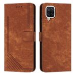 Akıllı Telefon Flip Kılıfı Galaxy A12 ile Uyumlu Bilek Kayışı Telefon Kılıfı Cüzdan Çevirmeli Telefon Kılıfı Kart Yuvası Tutucu Kapak Çevirin Telefon Kılıfı Galaxy A12 ile Uyumlu Flip Kılıflar(Brown)