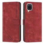 Akıllı Telefon Flip Kılıfı Galaxy A12 ile Uyumlu Bilek Kayışı Telefon Kılıfı Cüzdan Çevirmeli Telefon Kılıfı Kart Yuvası Tutucu Kapak Çevirin Telefon Kılıfı Galaxy A12 ile Uyumlu Flip Kılıflar(Rosso)