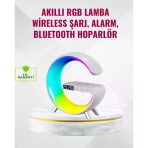 Akıllı Uyku Lambası Gündoğumu Alarmı Kablosuz Şarj Ve Müzik Çalar Mir85522874
