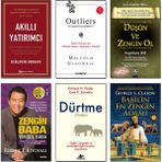 Akıllı Yatırımcı + Outliers (Çizginin Dışındakiler) + Düşün ve Zengin Ol + Zengin Baba Yoksul Baba + Dürtme (Nudge) + Babilin En Zengin Adamı - 6 Kitap Set