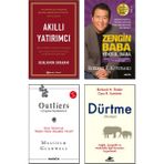 Akıllı Yatırımcı + Zengin Baba Yoksul Baba + Outliers (Çizginin Dışındakiler) + Dürtme (Nudge) - 4 Kitap Set