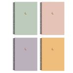 AKILLICA 10x13.5 cm 4'lü Çizgisiz Moon Series Spiralli Defter