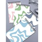 AKILLICA 4'lü Çizgili 13x20 cm 50 Yaprak Karton Kapak Üstten Line Spiralli Defter