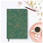 AKILLICA Çizgili 13.5x20 cm Hardcover Green Sert Kapak Defter