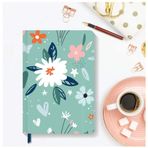 AKILLICA Çizgili 13x21 cm Hardcover Flower Sert Kapak Defter
