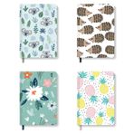 AKILLICA Çizgili Sert Kapak 13x21 CM Hardcover Cool Series 4'lü Defter Seti
