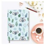 AKILLICA Lastikli 13x21 cm Hardcover Notebook Koala Çizgili Sert Kapak Defter