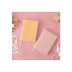 AKILLICA Pastel Sert Kapaklı Defter Seti 2'li Sarı+pudra Çizgisiz Defter 13x21 Cm Not Defteri