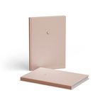 AKILLICA Sert Kapaklı Kurdeleli 13x21 cm Hardcover Pudra 2 Adet Çizgisiz Defter