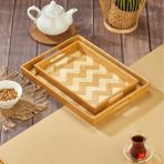 Akıllıelma-Cooker Tepsi Bambu Dikdörtgen 2 Li CKR3465