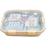Akıllıelma-Laxson Beslenme Kabı Çelik Ithal Bear Family Sarı 97088
