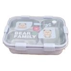 Akıllıelma-Laxson Beslenme Kabı Çelik Ithal Bear Family Turkuaz 97088
