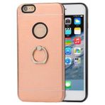 Akıllıphone Apple iPhone 7 Selfie Yüzüklü Arkası Metal Silikon Bronz Kılıf