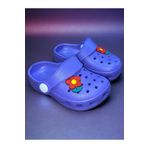 Akım Bebek Çocuk Mor Renkli Çiçek Figürlü Kaydırmaz Ortopedik Sandalet Crocs Terlik