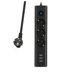 Akım Korumalı Priz 3'lü Priz 3x USB Girişi 1x TYPE-C Girişi 2mt Kablo Grup Priz Ftr-13