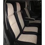 Akıncı Ford Custom 5+1 Uyumlu Krem Taytüyü Siyah Deri Karışımı Krem Ip