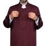 Akıncı Tekstil Hakim Yaka Cübbe Bordo - 1 Drop