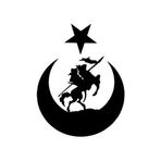 Akıncı Ve Ay Yıldız Türk Bayrağı Araba Sticker 17X17 Cm Siyah