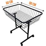 Akkaya Dekorasyon Tekerlekli Havuz Sepet 60 x 90 cm Fonksiyonel ve Dekoratif Mağaza Sepeti
