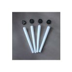 AKKAYAHOME 4 Adet Beyaz Boyalı Ahşap Konik 35 Cm Zigon,orta Sehpa,puf,komidin Ayağı