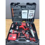 Akkemik Kimmer Plus 21V Akülü 5'li Set Kırıcı Delici Hilti Taşlama Somun Sıkma Vidalama Budama Kırmızı Renk