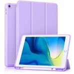 Akkerds Kılıf iPad 10,2 inç 2021/2020 iPad 9/8. Nesil ve 2019 iPad 7. Nesil ile Uyumlu Kalem Tutuculu, Yumuşak TPU Arka Koruyucu Kılıf, Otomatik Uyku/Uyanma Kapağı, Lavanta