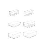 Akkoyunlu home 6'lı Set Buzdolabı & Dolap Içi Düzenleyici, Organizer Kutu