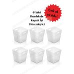 Akkoyunlu home 6'lı Set Buzdolabı & Kapak Içi Düzenleyici, Organizer Kutu - BDD-457