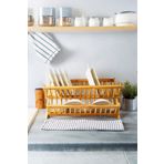 Akkoyunlu home Bambu Bulaşıklık Tabaklık 2 Katlı Katlanabilir Tabaklık (47 cm 32 cm )
