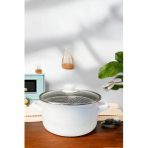 Akkoyunlu Home Çıtır Kızartma Tenceresi Fritöz'lü 22 Cm 3 Parça Beyaz
