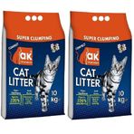 Akkum Bebek Pudralı Topaklanan İnce Taneli 2x10 lt Kedi Kumu