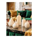 AKLIMDASIN 5li set Bubble Silindir Mum Desenli Mum Kokulu Pinterest Tasarım Krem Renk Dekoratif Mum Handmade Kokulu Hediyelik Mum Ev Dekor Salon Süsü Kınalık Düğün Mum