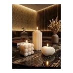 AKLIMDASIN Bubble Mum Kalpli Mum Buzdağı Mum 3lü Set Kokulu Mum Hediyelik Mum Ev Dekor Salon Süsü Kınalık Düğün Pinterest Tasarım Krem Renk Dekoratif Mum Handmade