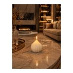 AKLIMDASIN Pinterest Tasarım Krem Renk Mum Dekoratif Ürün Handmade Kokulu Hediyelik Mum Ev Dekor Salon Süsü 7x6 cm