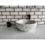 Akm Dekor Bej Patlatma Mermer Lavabo - ÇANAK