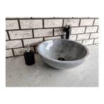 Akm Dekor Grey Çanak Mermer Lavabo - Gri