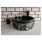 Akm Dekor Toros Patlatma Mermer Lavabo - Siyah - ÇANAK