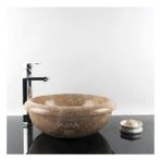 AKM Emparador Dişli Mermer Lavabo - Kahverengi