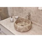 AKM Emparador Teker Mermer Lavabo - Kahverengi