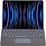 AKM Newface Apple T5509D iPad Pro 12.9 (2022) Kılıf Palermo Ledli Klavyeli Standlı Tablet Kılıfı - Siyah