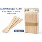 Akmanora Ima Dil Çubuğu 50 Adet Ahşap Abeslang Steril Olmayan Tahta Dil Basacağı 1 Paket