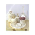 Akmera Home Royal Özel Doğal Taş Banyo Seti (7 Parça)