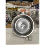 Akmetal Akmetal 42Cm Çap ,Yuvarlak Evye , Paslanmaz, Daire, Oval Krom Mutfak Lavabosu Evyesi